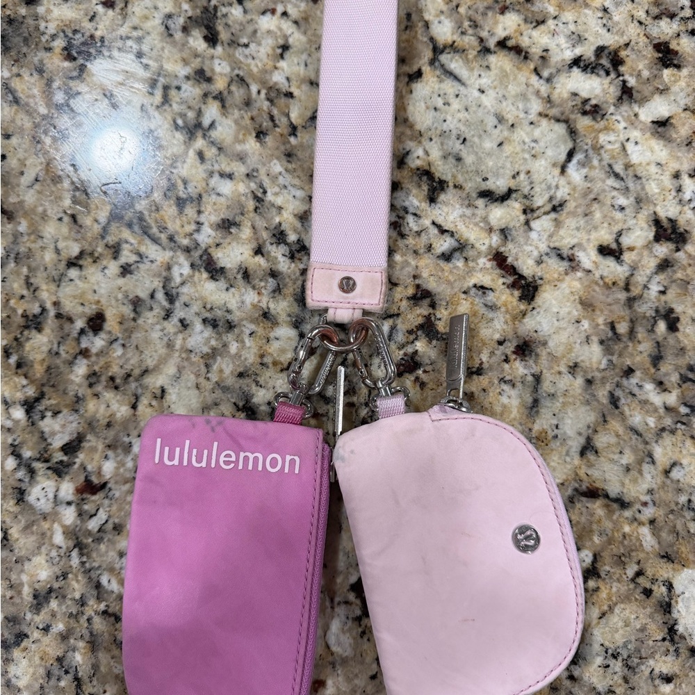 Lululemon Athletica Dual Pink Key & Card Holder